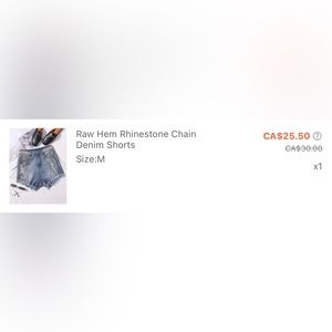 Rhinestone shorts jeans